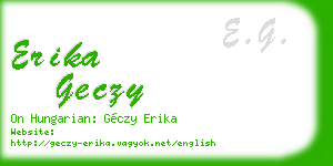 erika geczy business card
